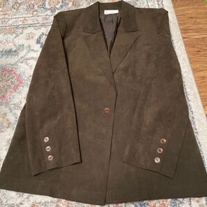 Brown suede blazer